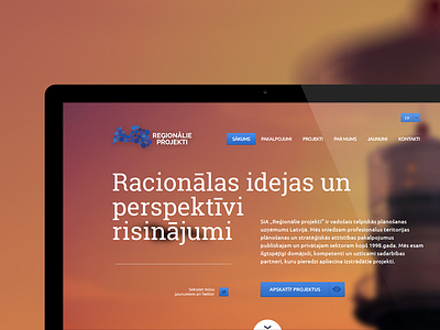 Website design and development for Reģionālie Projekti Ltd coding css3 development html5 web design web development