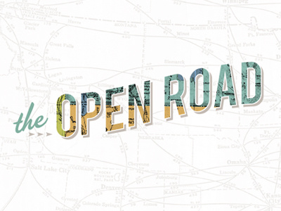 The Open Road logo map