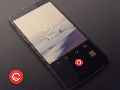 CamU on Nexus5 android black blur camera flash focus icons nexus shutter switch