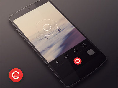 CamU on Nexus5 android black blur camera flash focus icons nexus shutter switch