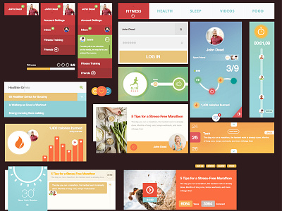 Ui Kit Liveng button clean icon kit light metro navigation player ui