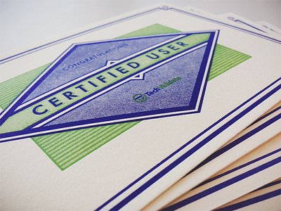 Techvalidate User Award art deco award branding halftone illustration letterpress print