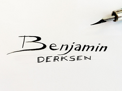 Lettering @BenjaminDerksen analog ink lettering paper