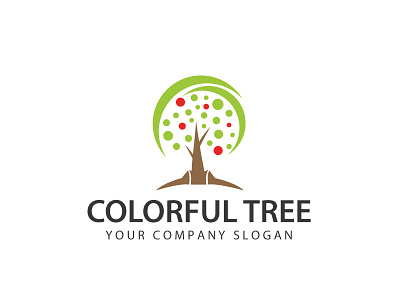 Colorful Tree Logo Template V.2 autumn colorful fall fruit grow leaf modern nature photo photography plant