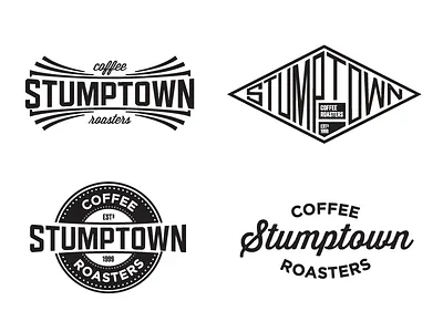Stumptown Logos 1999 barista brand caffeine coffee downtown hipster logo portland roasters sign stumptown
