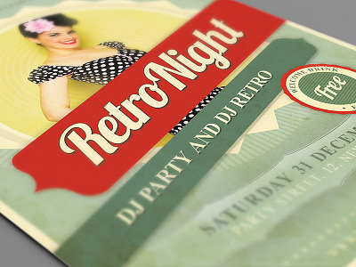 6 Retro Flyer Templates v.2 advertisment bundle card flyer party photoshop poster print retro template typography vintage