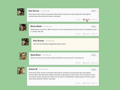 Commenting Engine Layout Design commenting comments design engine flag icons layout reply write