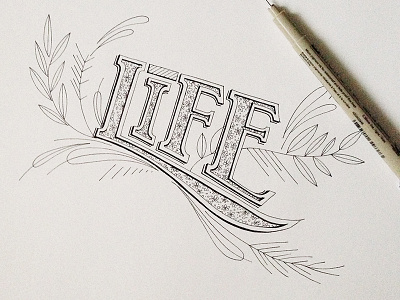 Life drawing handlettering illustration lettering typography