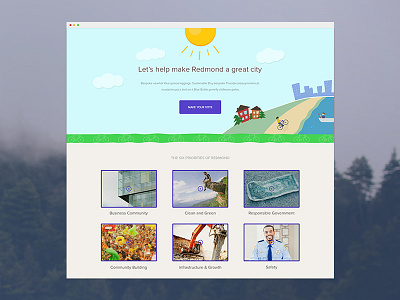 Redmond Poll Update grid hero web web design