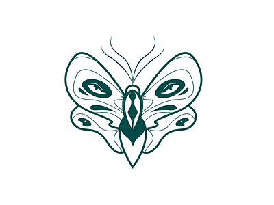 Moth Face face green illustration insect moth saxon saxonevers wings