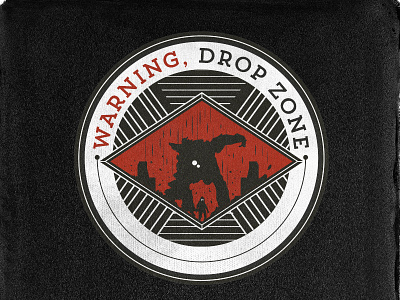 Dropzone gamer games logo robot tag titan titanfall warning