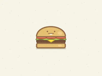 Burger burger face food fun hamburger icon illustration sandwich