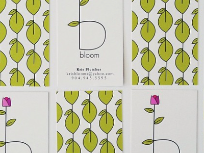 Bloom Business Cards bloom branding business cards collateral logo natural