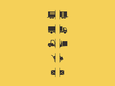 Transportation icons cargo delivery icon letter shipping transportation vehicle