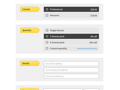 Purchase form