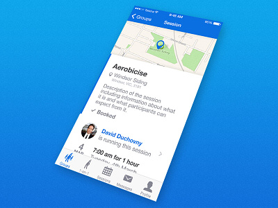 FitBugg - Session Detail app app design blue fitbugg fitness ios ios7 iphone mobile design