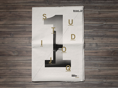 2014 Portfolio // Newspaper (Revised cover) branding editorial gold layout logo newspaper photography portfolio print swiss type typography