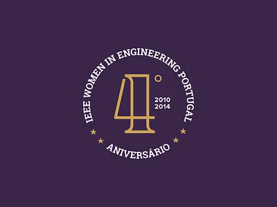 IEEE WiE Portugal Anniversary anniversary branding engineering four fourth identity logo