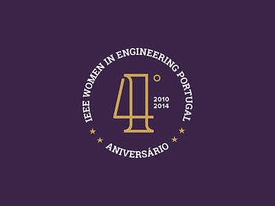 IEEE WiE Portugal Anniversary anniversary branding engineering four fourth identity logo