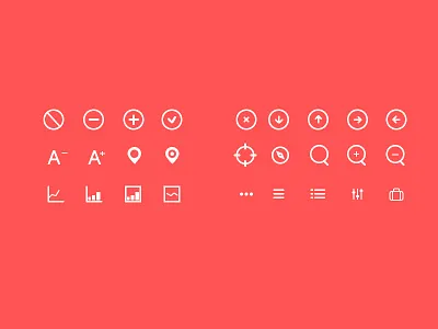 Simple Icons collection glyphs icon icons pack set ui
