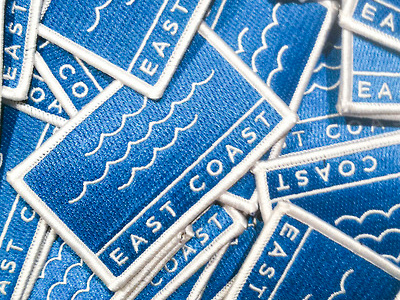 East Coast Patch badge coast east east coast patch patches usa wave waves