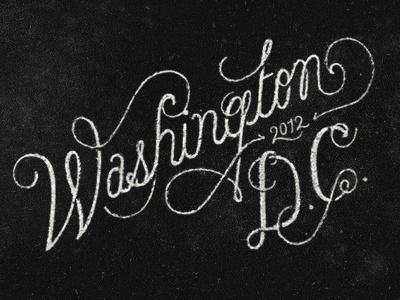 Washington DC black and white chalk custom type dc drawing hand drawn hand lettering lettering typography washington