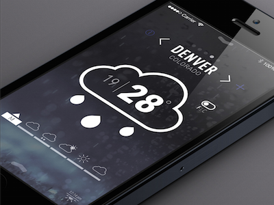 Denver Rain ios iphone ui weather