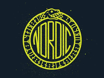 Nordic custom custom handmade handmade illustration illustration logo logo mark mark snake snake type type