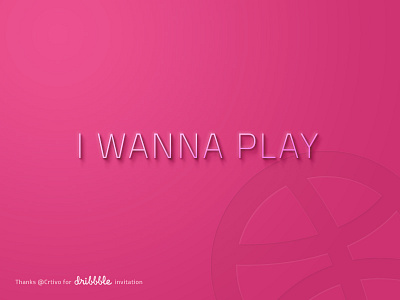 Iwannaplay dribbble