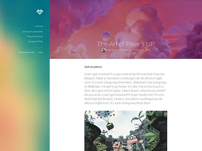 Neon Blog blog web design website