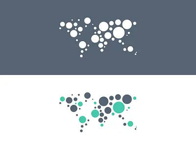 World as Dots concept data data viz dots earth logo map world