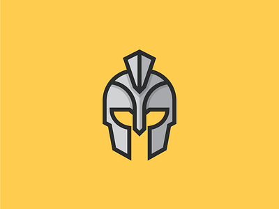 Galea Mark greek helmet icon logomark roman vector