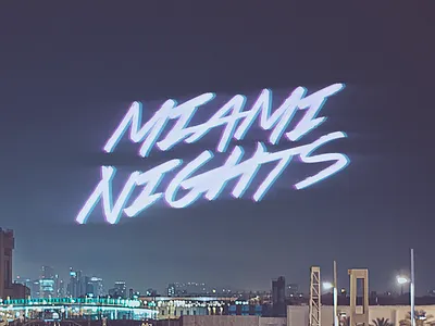 Miami Nights cover miami music playlist retro shifted color work jamz