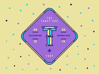 Toby ai badge dachshund line vector wienerdog