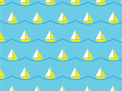 Boats blue boats patterns yellow