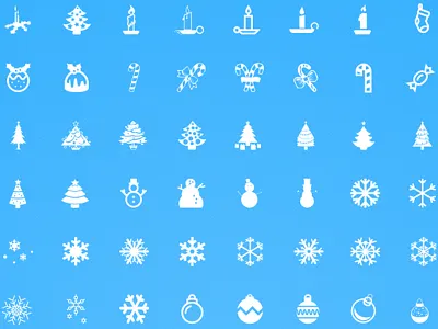 Xmas Icons christmas claus decoration flat gift icon modern ornament reindeer santa tree xmas