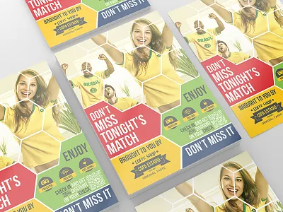 World Cup Flyer brazil cafe coffee copa cup drinks match projector shop stadium wifi world