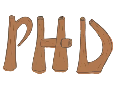 PHD logo bois logo wood
