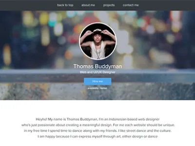 PSD Personal/Portfolio Website Template download freebies psd template website