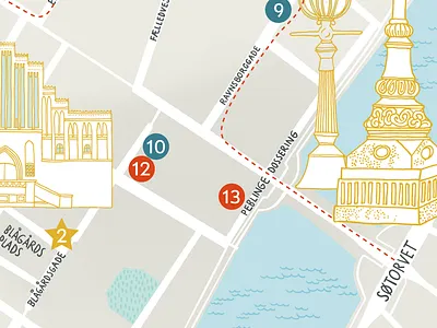 Copenhagen illus 2 copenhagen illustration map