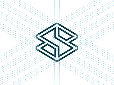 S. branding design grid grids icon letter lettering logo mark monogram raster ratio