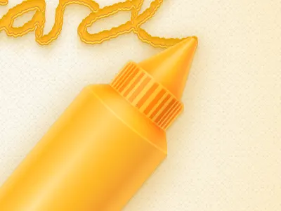 Mustard #3 3d bottle grain illustration illustrator note paper photoshop shadow yellow