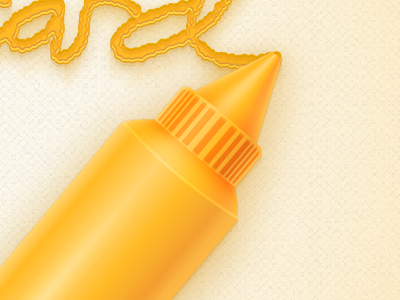 Mustard #3 3d bottle grain illustration illustrator note paper photoshop shadow yellow