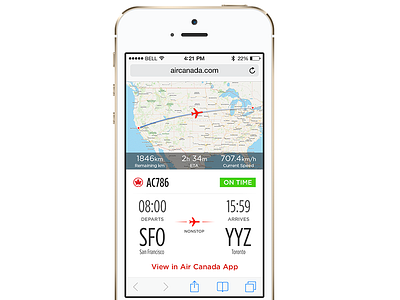 Share A Flight air canada airline case study flights ios ios development iphone messages sharing toronto