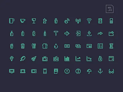 Stroke Gap Icons Vol 3 app arrow card device food gap icon mobile pixel stroke vlad cristea