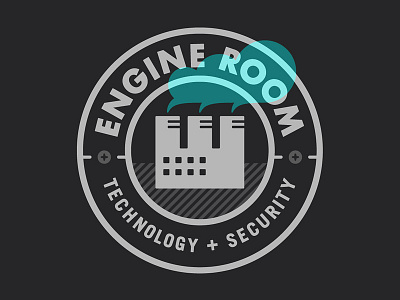 Engine Room badge engine room factory projekt inc. screws seal sean costik smoke smoke stacks steam