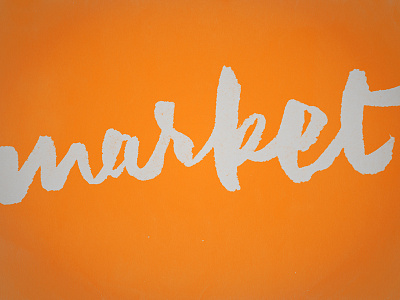 Market brush pen lettering script sketch