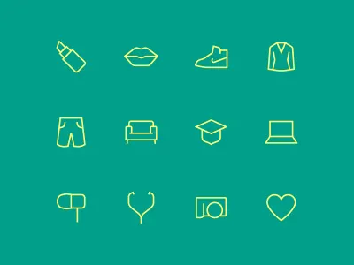 Shopping items icon item line shop