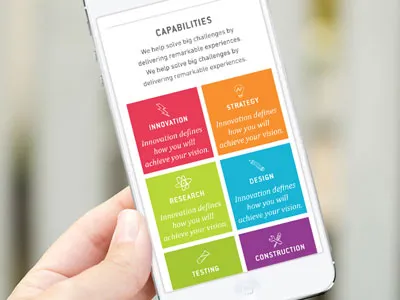 Mobile Site clean interface mobile modular