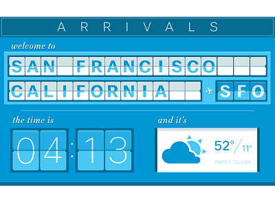 Arrivals airport design san francisco typography